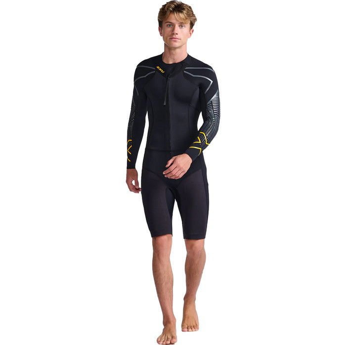 2024 2XU Mens Propel Swim Run Wetsuit MW5479c - Black / Ambition