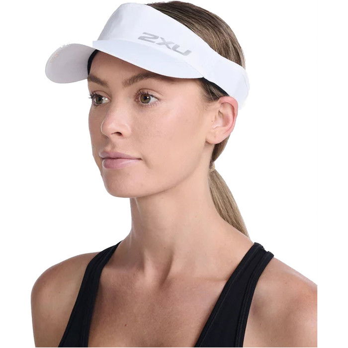 2024 2XU Run Visor UQ5686f - White