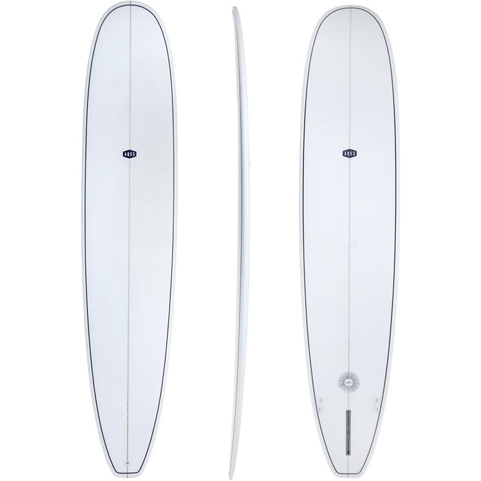 2024 AQSS Soulstice 9ft Clear Skin Longboard 130475 - White