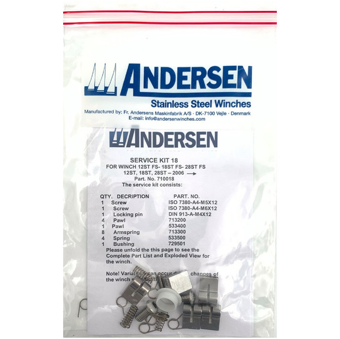 2024 Andersen Wartungssatz 12ST 18ST 28ST 34ST RA710018