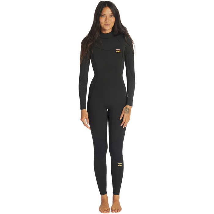 2023 Billabong Womens Synergy 4/3mm Back Zip Wetsuit ABJW100133 - Wild Black