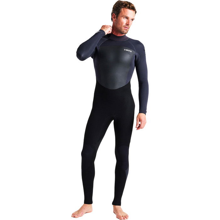 2024 C-Skins Mens Legend 4/3mm Back Zip Wetsuit C-LE43MBZ - Black / Anthracite