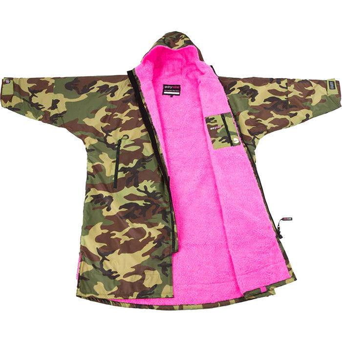 2024 Dryrobe Advance Long Sleeve Change Robe V3 DR104 - Camo / Pink