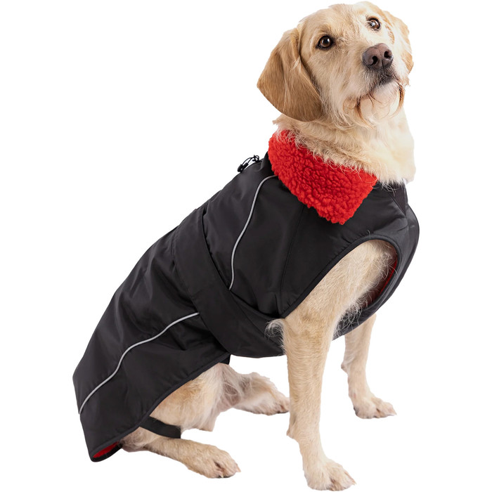 2024 Dryrobe Hundemantel V3 DRV3 - Black / Rot