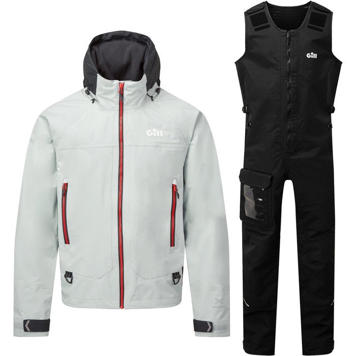 2023 Gill Verso Inshore Racing Jacket & Trouser Combi Set V101jv101t - Hellgrau