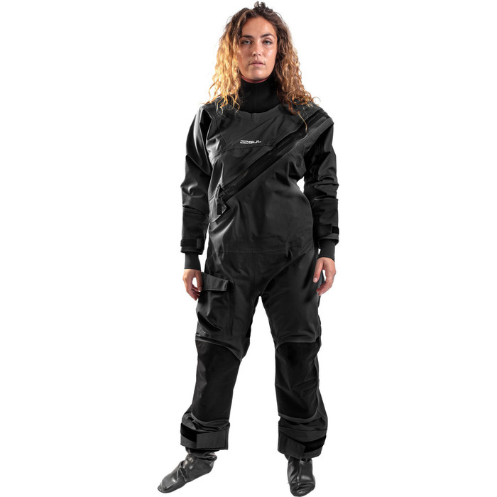 2024 Gul Frauen Dartmouth Eclip Zip Drysuit GM0383-B9 - Black