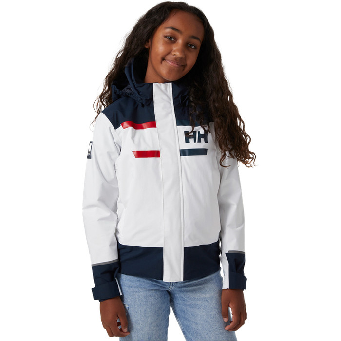 2024 Helly Hansen Junior Salt Port 2.0 Sailing Jacket 41694 - White