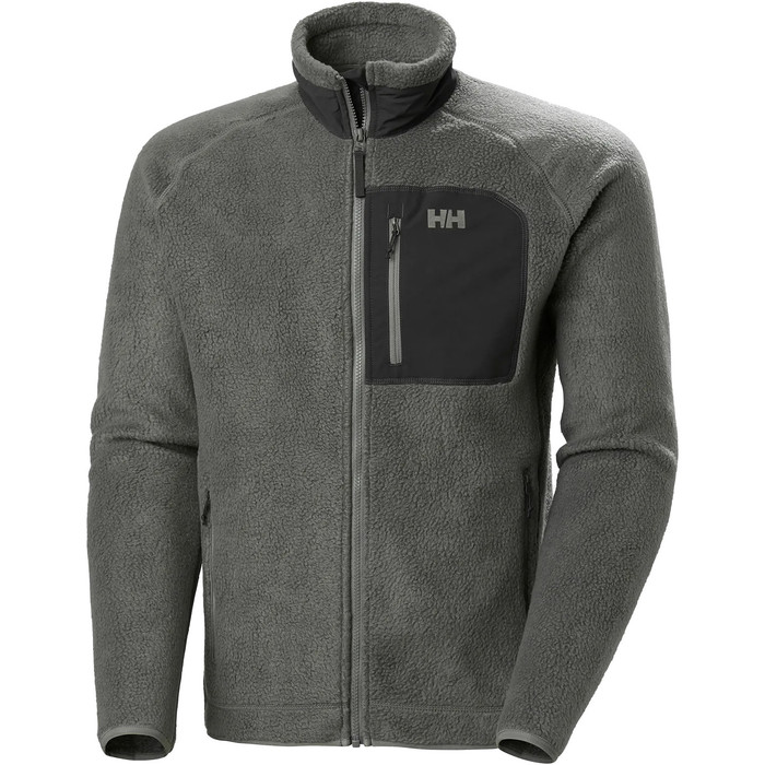 2023 Helly Hansen Mens Panorama Pile Fleece Block Jacket 49460 - Concrete