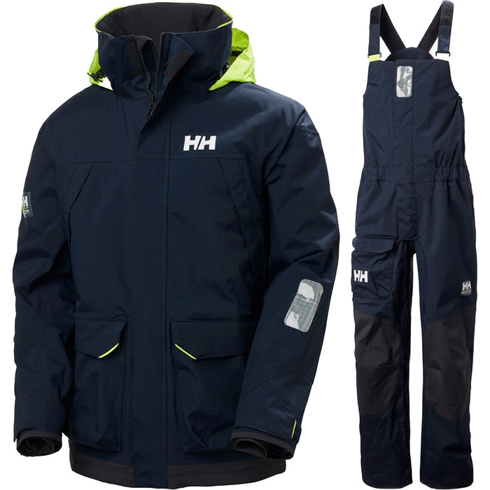 2024 Helly Hansen Mens 3.0 Pier Coastal Sailing Jacket & Pier Bib Trouser Combi Set 3417733961 - Navy