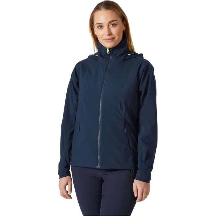 2023 Helly Hansen Womens HP Racing Lifaloft Hooded Sailing Jacket 34268 - Navy