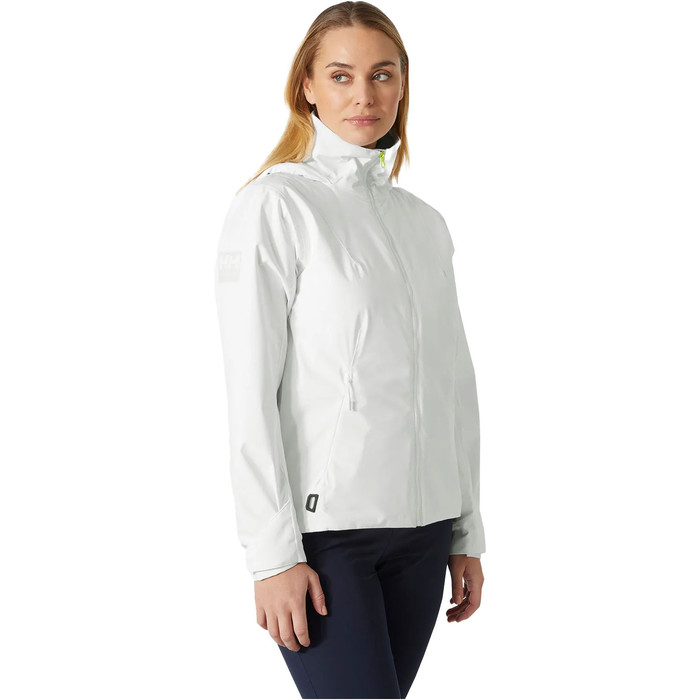 2023 Helly Hansen Frauen HP Racing Lifaloft Hooded Sailing Jacket 34268 - White