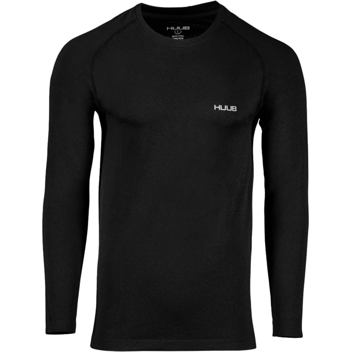 2024 Huub Mens Seam Free Long Sleeve Top Seamfrebls - Schwarz