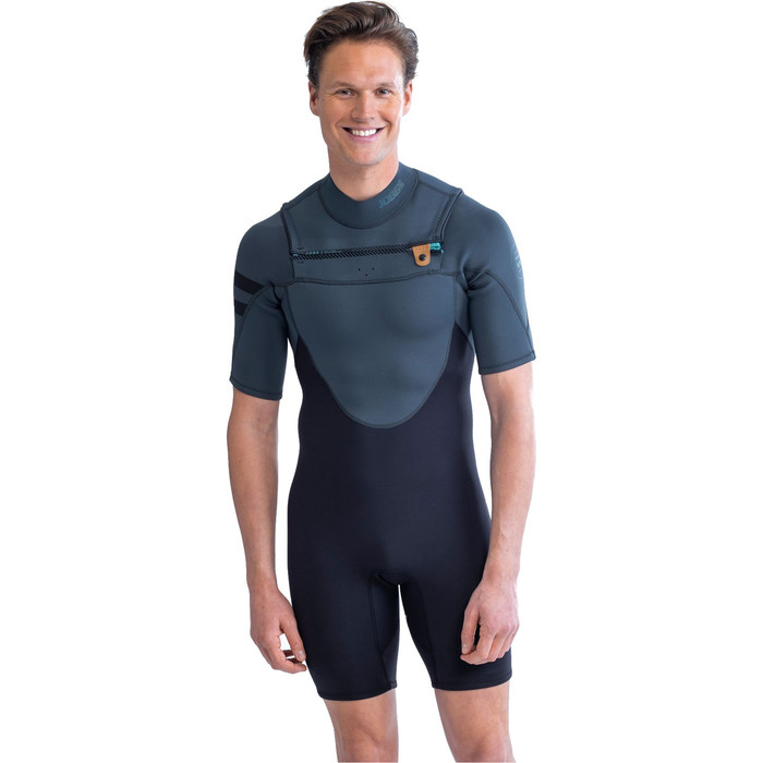 2024 Jobe Perth Mens 3/2mm Chest Zip Shorty Wetsuit 303620003 - Grey