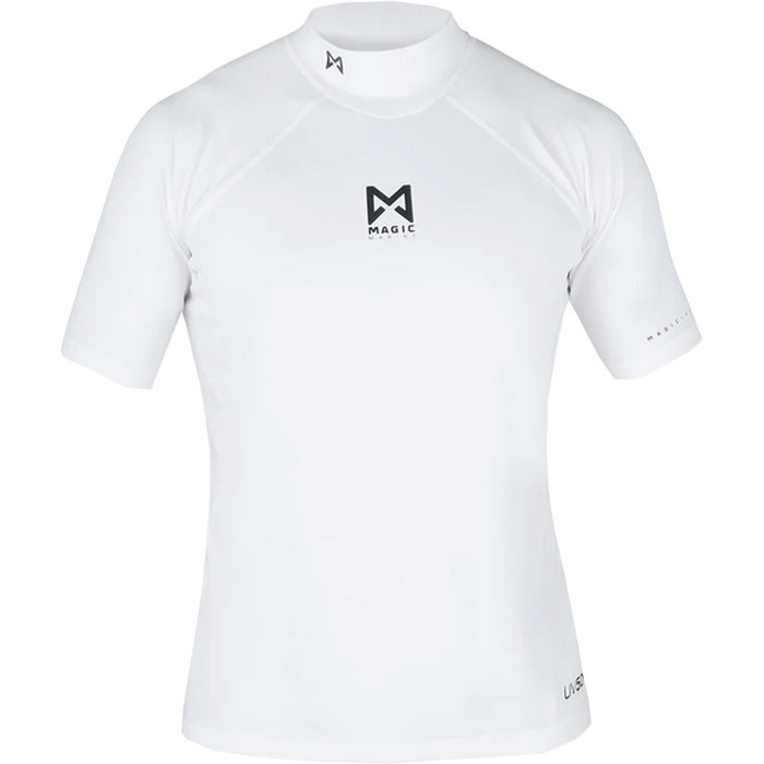 2023 Magic Marine Mens Cube Short Sleeve Rash Vest MMMCSSRV - White