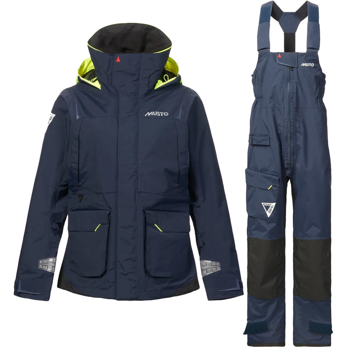 2024 Musto Frauen BR1 Segeljacke & Hose 2.0 Kombi-Set 82405B - Navy