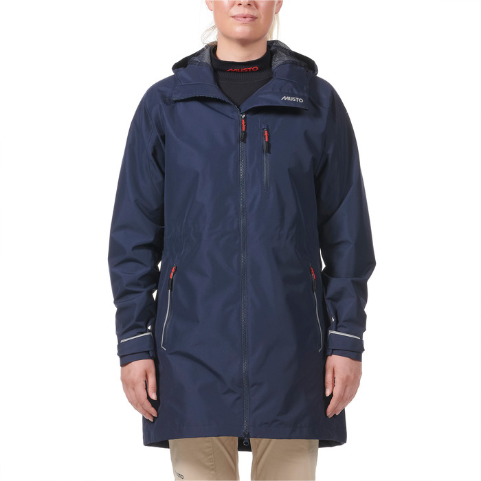 2024 Musto Womens Sardinia Long Rain Jacket 82454 - Navy