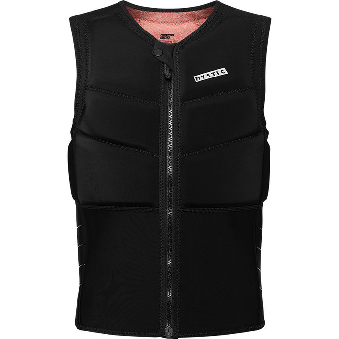 2024 Mystic Mens Foil Front Zip Kite Impact Vest 35005.230220 - Black / White