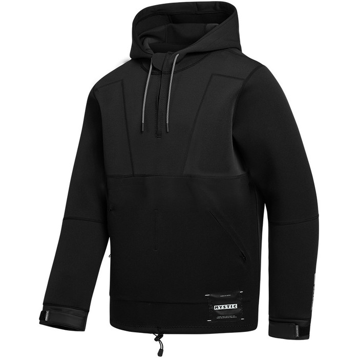 2024 Mystic Mnner Fulmar 3/2mm Neoprene Hoodie 35017.230320 - Black