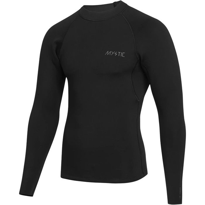 2024 Mystic Mens Majestic 2mm Long Sleeve Surf Top 35001.230166 - Black