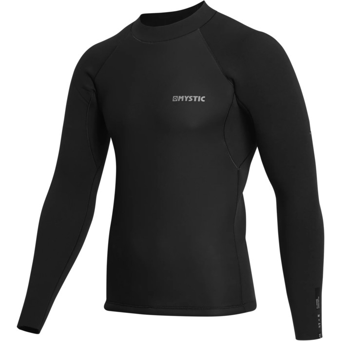 2024 Mystic Herren Star 2mm Langarm Surf Top 35001.230173 - Schwarz