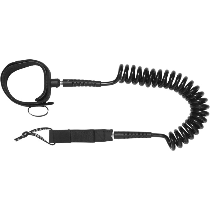 2024 Mystic Wing Calf Coiled Board Leash 35009.230295 - Black