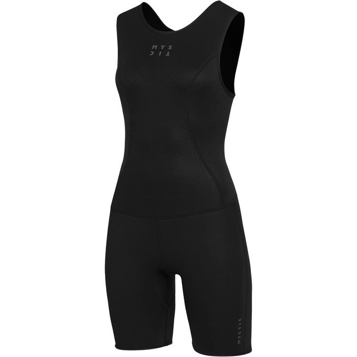 2024 Mystic Womens Brand 2mm Zip Free Short Jane Wetsuit - Black