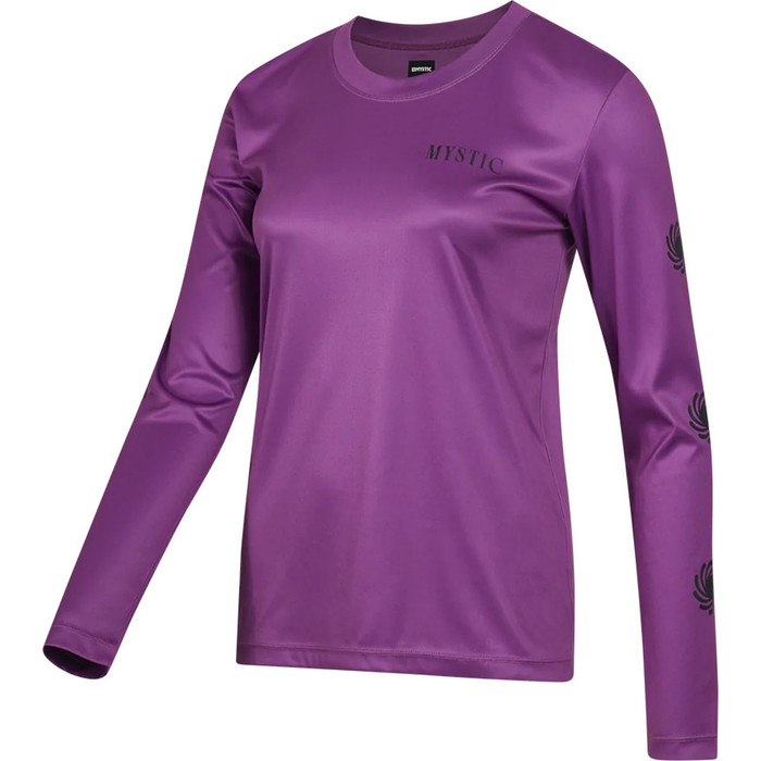 2023 Mystic Womens Jayde Long Sleeve UV Rash Vest 35001.230156 - Sunset Purple