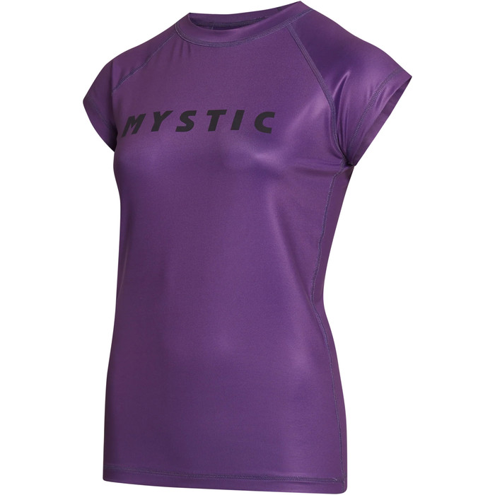 2023 Mystic Womens Star Short Sleeve Rash Vest 35001.230183 - Sunset Purple