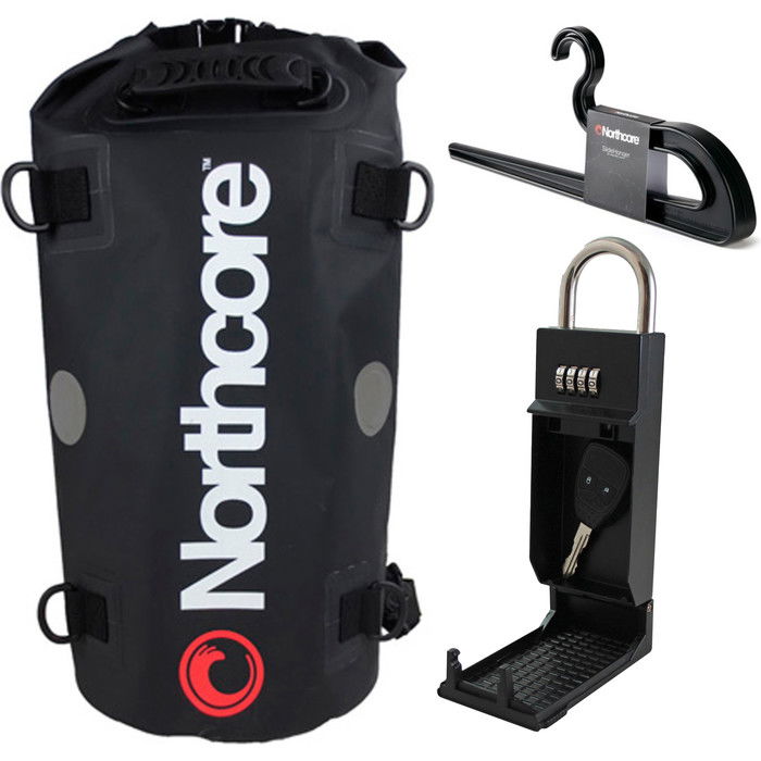 2024 Northcore 40L Trockensack, Neoprenanzug Aufhnger & Keypod Bundle NOCXK - Schwarz