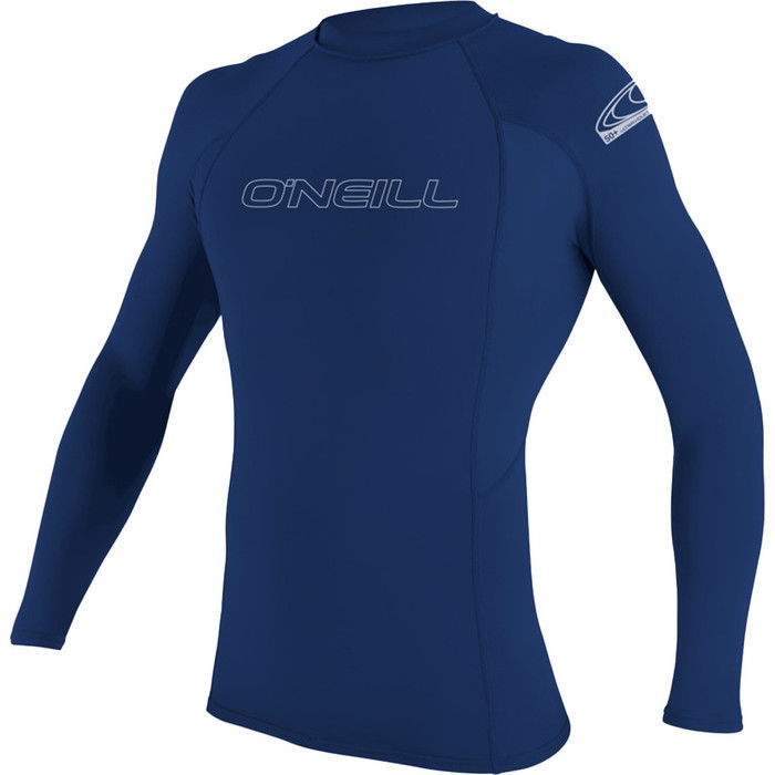 2024 O'Neill Mens Basic Skins Langarm Rash Guard 3342 - Navy