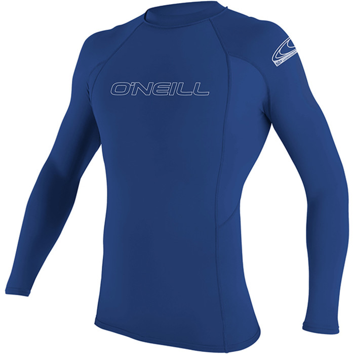 2024 O'Neill Mens Basic Skins Long Sleeve Rash Guard 3342 - Pacific