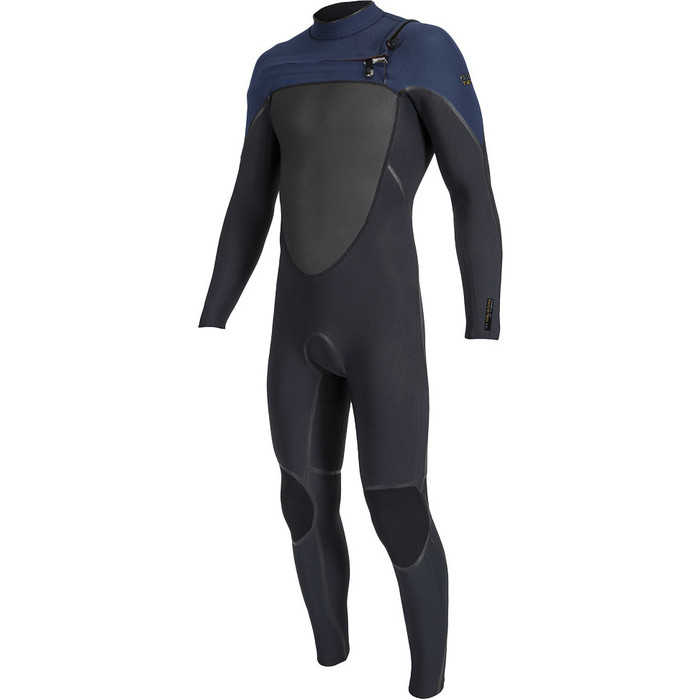 2024 O'Neill Mens Psycho Tech 4/3mm+ Chest Zip Wetsuit 5505 - Black / Navy