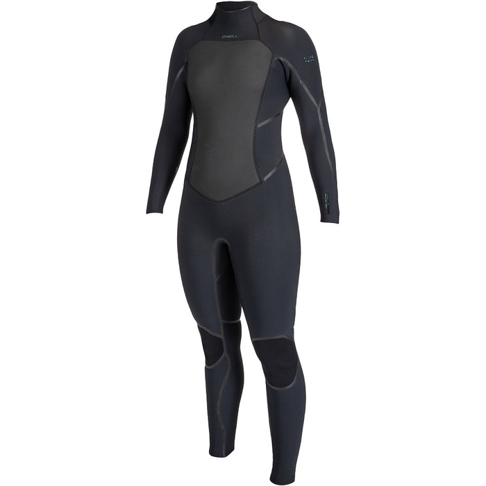 2024 O'Neill Womens Psycho Tech 5/4mm+ Back Zip Wetsuit 5546 - Black