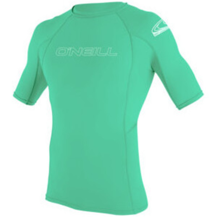 2024 O'Neill Youth Basic Skins Short Sleeve Rash Vest 3345 - Light Aqua