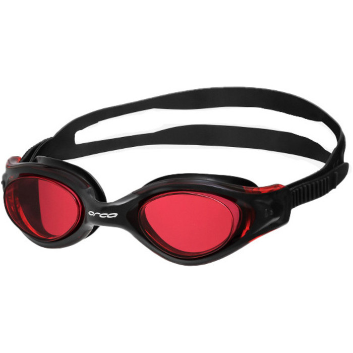 2024 Orca Killa Vision Swimming Goggles NA3300 - Red / Black