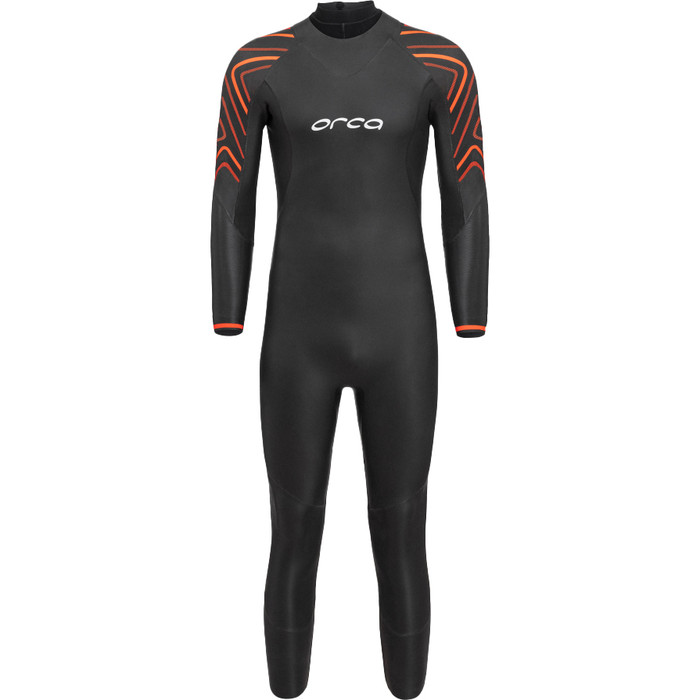 2024 Orca Mnner Vitalis Thermal Rckenreiverschluss Open Water Swim Neoprenanzug NN2U - Black