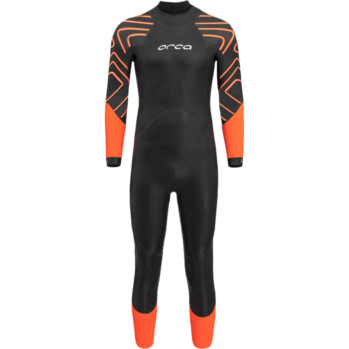 2024 Orca Mnner Zeal Hi-Vis Rckenreiverschluss Open Water Swim Neoprenanzug NN2Z - Black