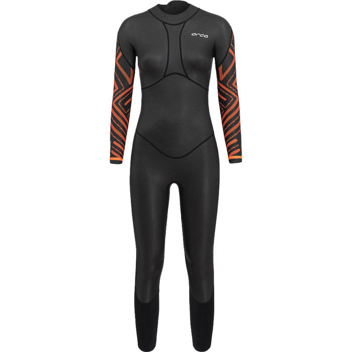 2024 Orca Womens Vitalis Breast Stroke Back Zip Open Water Swim Wetsuit NN6B4801 - Black