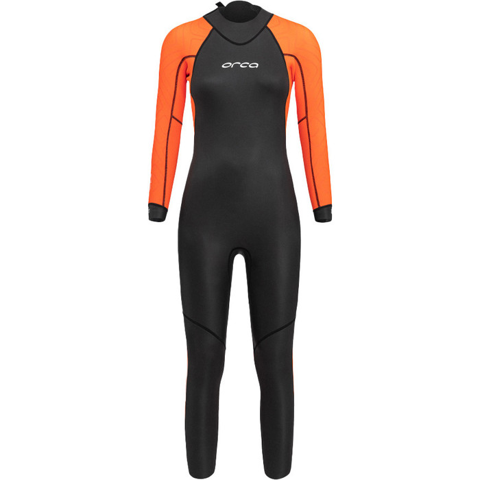 2024 Orca Frauen Vitalis Hi-Vis Rckenreiverschluss Open Water Swim Neoprenanzug NN674601 - Black