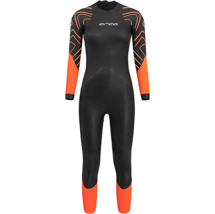 2024 Orca Womens Zeal Hi-Vis Back Zip Open Water Swim Wetsuit NN2Z - Black