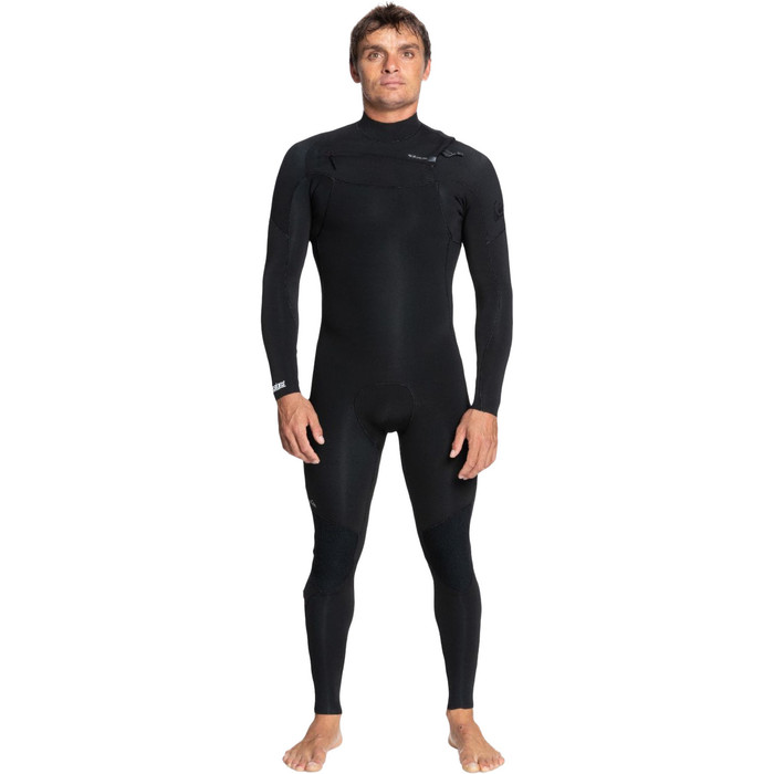 2024 Quiksilver Mnner Everyday Sessions 4/3mm Brustreiverschluss Neoprenanzug EQYW103201 - Black