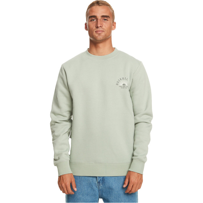 2023 Quiksilver Herren Surf The Earth Sweatshirt EQYFT04833 - Eisberg Grn