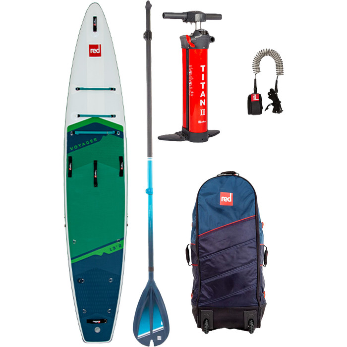 2024 Red Paddle Co 13'2 Voyager Plus Stand Up Paddle Board, Bag, Paddle, Pump & Leash - Hybrid Tough Package