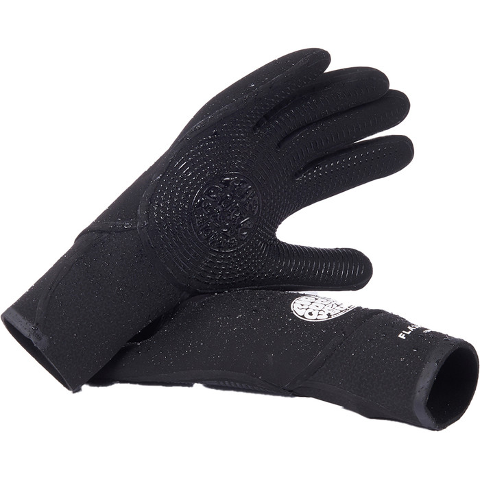 2024 Rip Curl Flashbomb 3/2mm 5 Finger Neoprene Gloves WGL1CF -Black