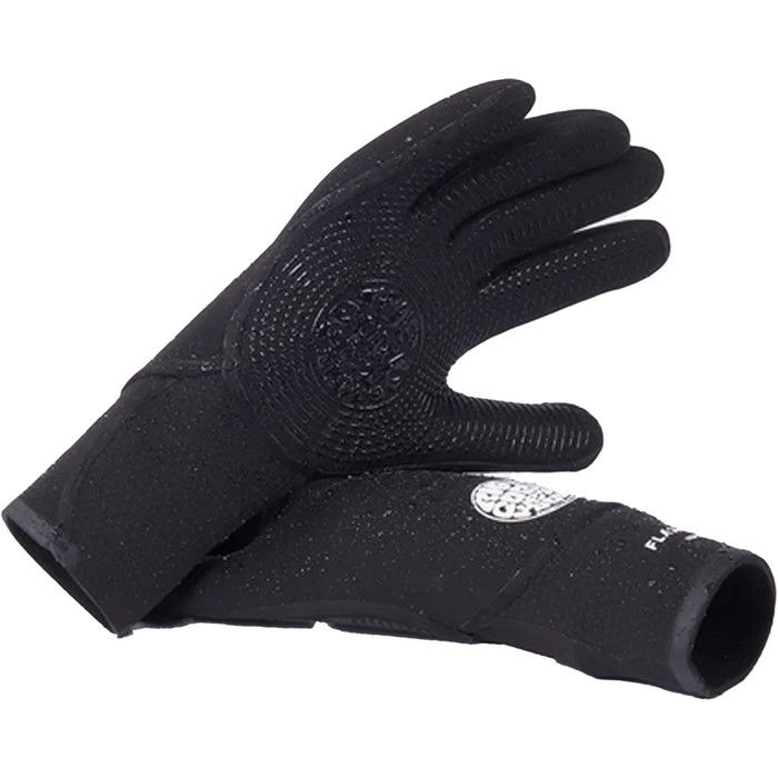 2024 Rip Curl Flashbomb 5/3mm 5 Finger Gloves WGLYDF - Black