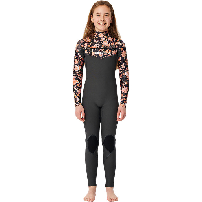 2023 Rip Curl Junior Dawn Patrol 4/3mm Chest Zip Wetsuit 13ZBFS - Multicolour