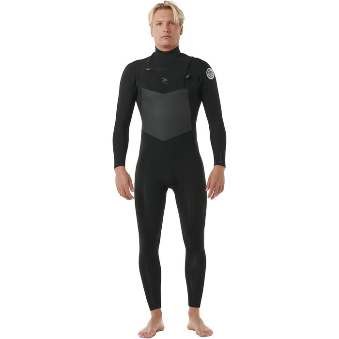 2024 Rip Curl Mens Dawn Patrol 3/2mm Chest Zip Wetsuit 158MFS - Black