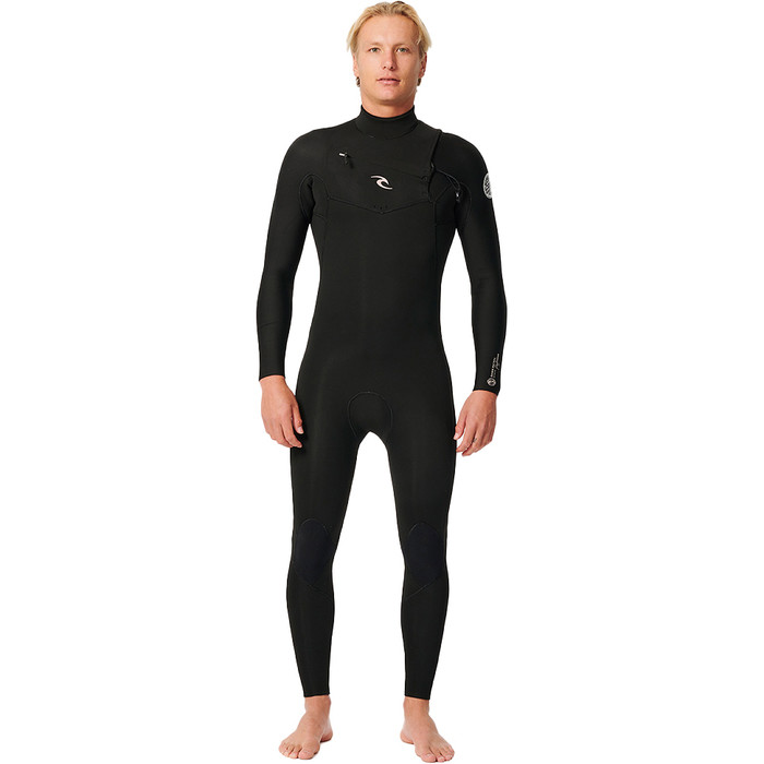 2024 Rip Curl Mens Dawn Patrol Performance 3/2mm Chest Zip Wetsuit 15EMFS - Black