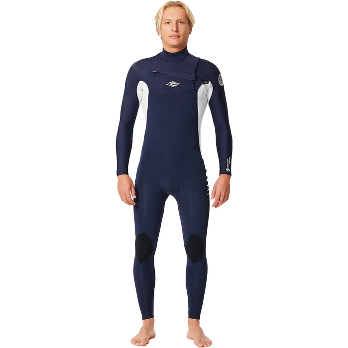 2024 Rip Curl Mens Dawn Patrol Performance 3/2mm Chest Zip Wetsuit 15EMFS - Navy