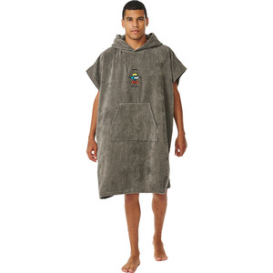 2024 Rip Curl Mens Logo Hooded Towel Changing Robe / Poncho 00GMTO - Grey